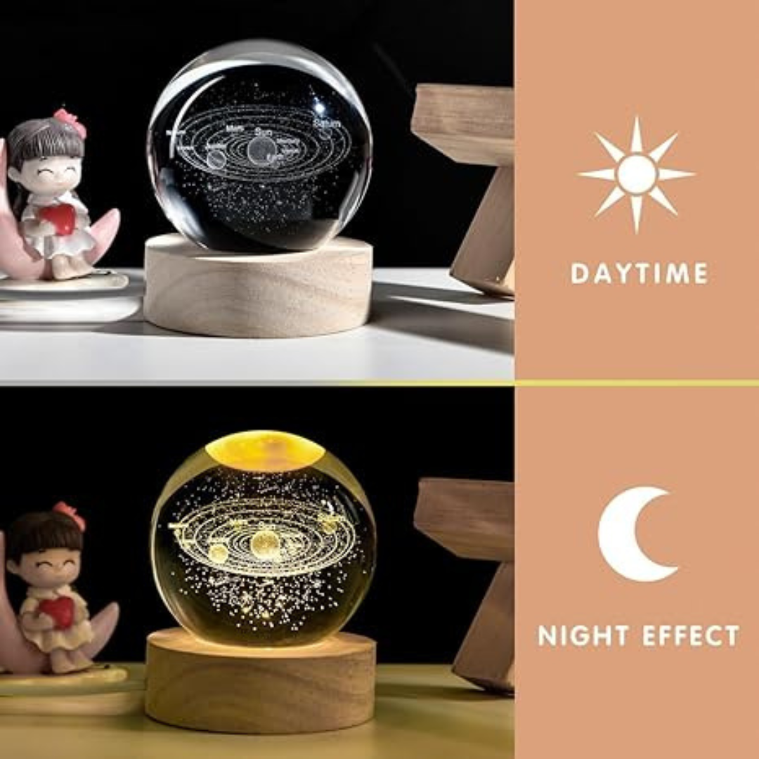 Moon & Galaxy Crystal Ball Lamp , Perfect Gift Idea πβ¨ β Buy 1 Get 1 Free!