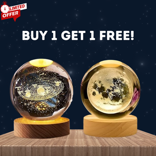 Moon & Galaxy Crystal Ball Lamp , Perfect Gift Idea 🌕✨ – Buy 1 Get 1 Free!