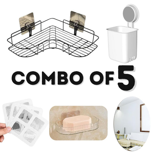 5-in-1 Bathroom Combo – Organize, Stick & Simplify
