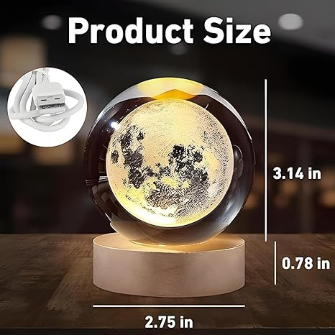 Moon & Galaxy Crystal Ball Lamp , Perfect Gift Idea 🌕✨ – Buy 1 Get 1 Free!