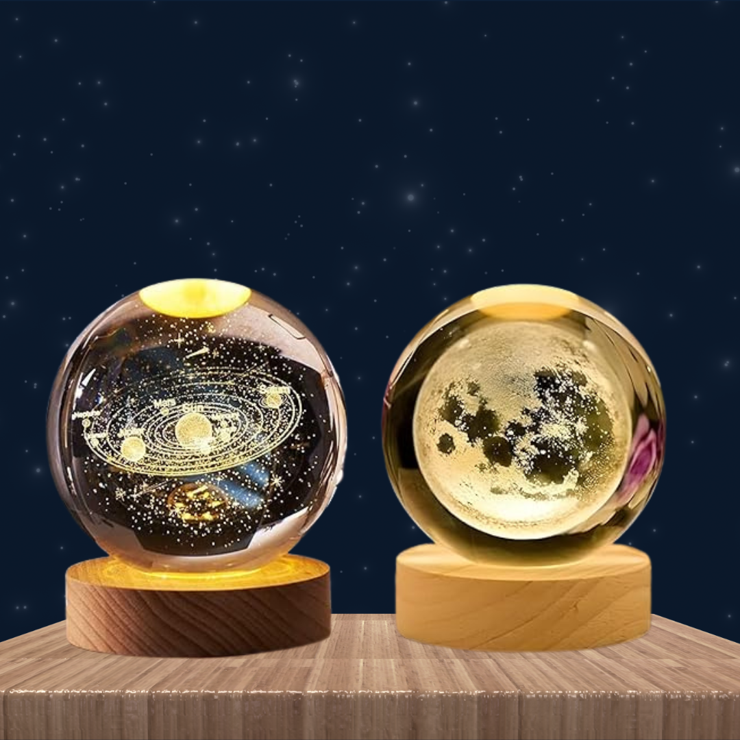 Moon & Galaxy Crystal Ball Lamp , Perfect Gift Idea 🌕✨ – Buy 1 Get 1 Free!