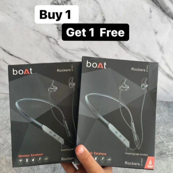 BoAt BT Max Wireless Bluetooth Neckband Buy 1 Get 1 Free (Combo of 2) – 1st copy