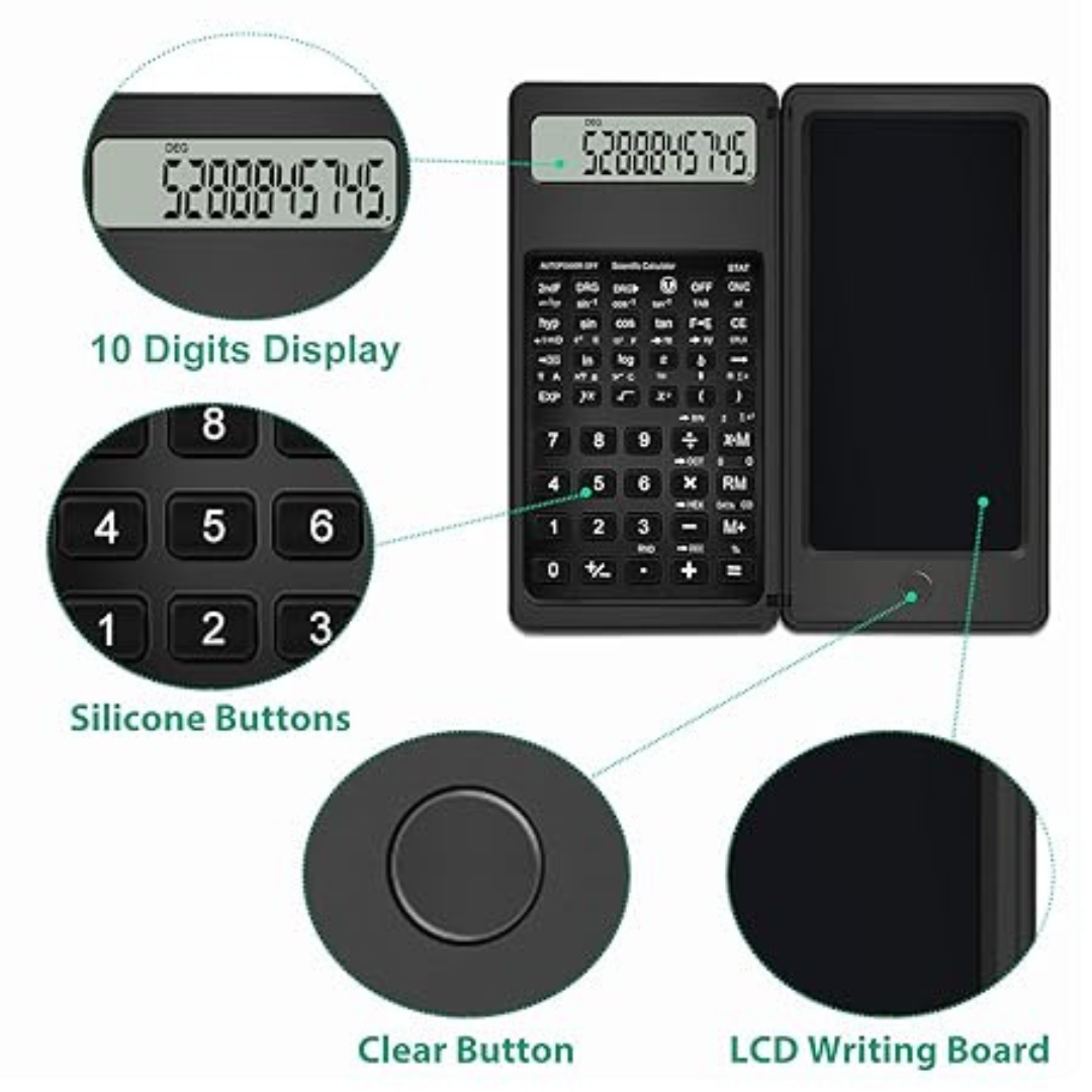 3-in-1 Smart Calculator with LCD Notepad