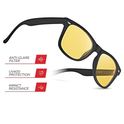 HD Night Vision Driving Sunglasses – Anti-Glare, UV Protected & Scratch Resistant